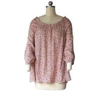 Wonderly Women's 3XL Floral Off-Shoulder Smock Top Multicolor Blouse